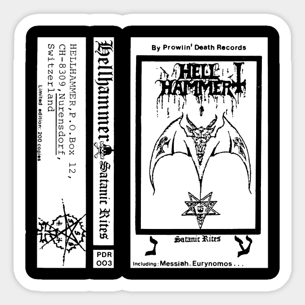 Hellhammer Satanic Rites Album Cover Sticker by Summersg Randyx